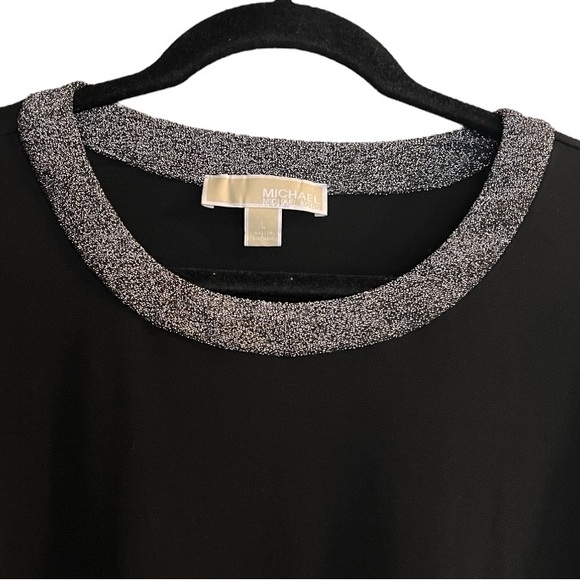 MICHAEL KORS Black Long Sleeve Stretch Pullover Sheath Cocktail Dress - Picture 2 of 8